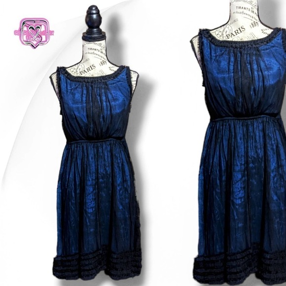 Anthropologie Moulinette Soeurs Whimsygoth Witchy Chiffon Dress, XS - Picture 1 of 11